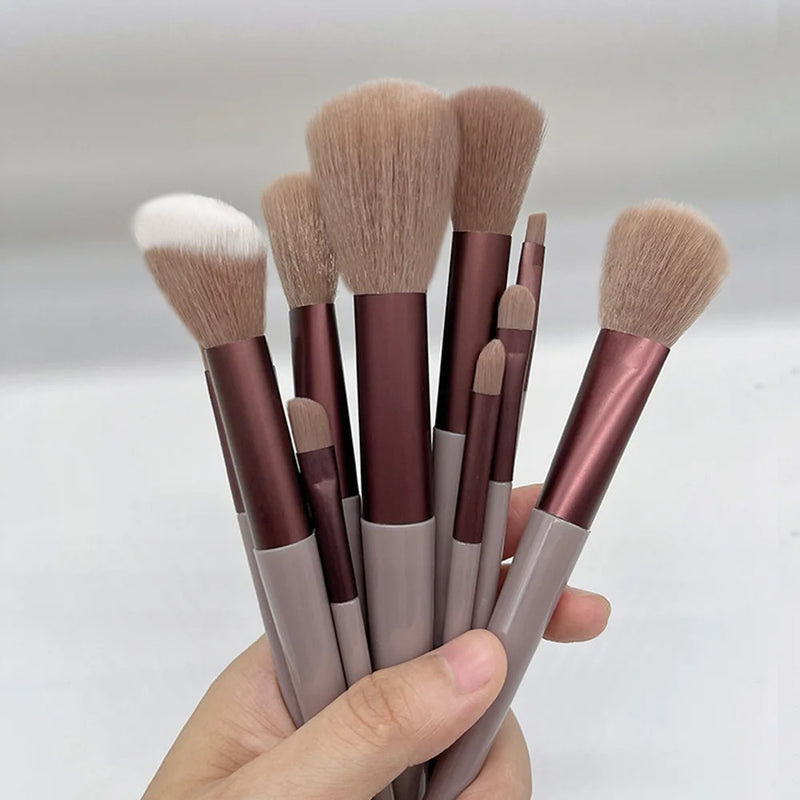 13-Piece Professional Makeup Brush Set | Foundation Eyeshadow & Blending Brushes